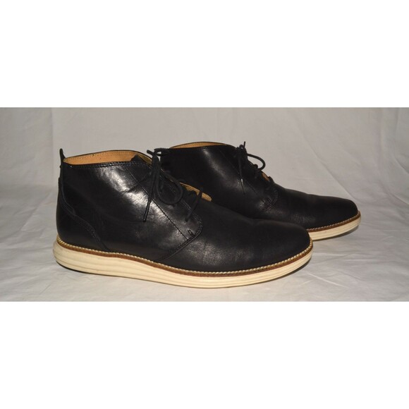 Cole Haan Grand OS Men’s Black Leather Chukka Boots Size 10M Casual Dress - Picture 1 of 11